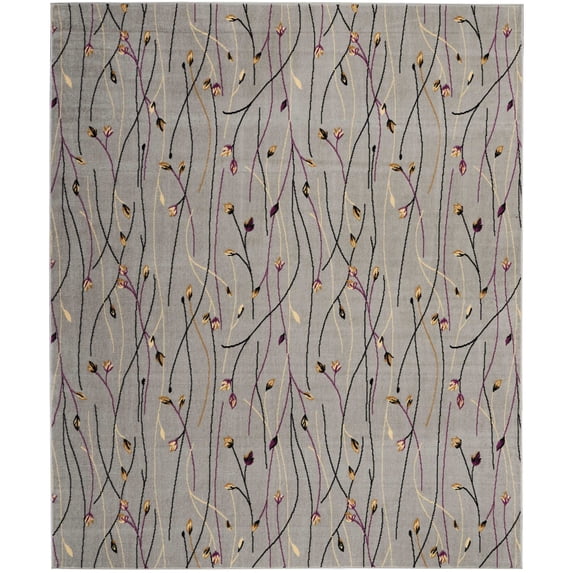 Grey Botanical Area Rug by Pinewood Grove