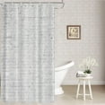 thumbnail image 1 of Grey Brick Decor Shower Curtain,White Texture Grunge Old Stone Bathroom Decor Polyester Fiber Plastic Rings QuickDrying Waterproof for Bathtubs/Bathroom, 72x36 inches, 1 of 6