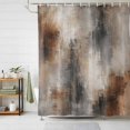 thumbnail image 1 of Grey Brown Abstract Art Shower Curtains for Bathroom, Luxury Waterproof Fabric Shower Curtain, Decorative Bathroom Curtain for Bathtub, 72"x84", No Hooks Included, 1 of 9