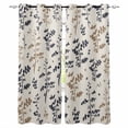 thumbnail image 1 of Grey Brown Botanical Blackout Curtains for Bedroom 45 Inch Length 2 Panels Set, Rustic Country Spring Floral Summer Leaf Thermal Energy Saving Window Treatment Curtains Blackout Drapes 52"x45", 1 of 8