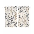 thumbnail image 1 of Grey Brown Botanical Sheer Curtains 45 Inch Length 2 Panels Set for Living Room/Bedroom, Rustic Country Spring Floral Summer Leaf Kitchen Curtains Grommet Curtains Window Treatments 42"x45"x2, 1 of 7