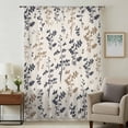 thumbnail image 1 of Grey Brown Botanical Sheer Curtains 54 Inches Long, Rustic Country Spring Floral Summer Leaf Light Filering Curtains, Breathable Simi Curtain Privacy Drapes for Kitchen Bathroom Window Treatment, 1 of 9