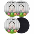 thumbnail image 1 of Grey Bunny Easter Coasters Set of 4, Absorbent Coasters for Drinks, Green Pink Eggs Rabbits Farmhouse Coaster for Desk Coffee Table Protection, Home Decor House Warming Gifts 4", 1 of 8