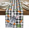 thumbnail image 1 of Grey Bunny Easter Table Runner - 120 Inch Long, Kitchen Dining Table Runner Dresser Scarves, Rabbits Spring Botanical Black White Plaid Farmhouse Decor for Coffee Tables Wedding Party Banquet, 1 of 8