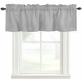thumbnail image 1 of Grey Burlap Texture Farmhouse Short Window Curtain Valances, Farmhouse Vintage Gray Rod Pocket Kitchen Valances for Living Room Bedroom Bathroom Cafe 42" x 12", 1 of 8