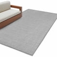 thumbnail image 1 of Grey Burlap Texture Large Area Rugs for Bedroom Living Room, Soft Non Slip Carpet Bedside Rug, Farmhouse Vintage Gray Rectangular Floor Cover Kitchen Accent Rug 3'x5' for Dining Room/Office, 1 of 9