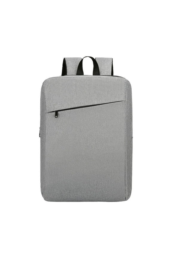 Grey Business Laptop Backpack With Anti Theft Feature Water Resistant Oxford Material Multi Layer Storage Compartment Breathable Shoulder Straps For Work Travel And College Use