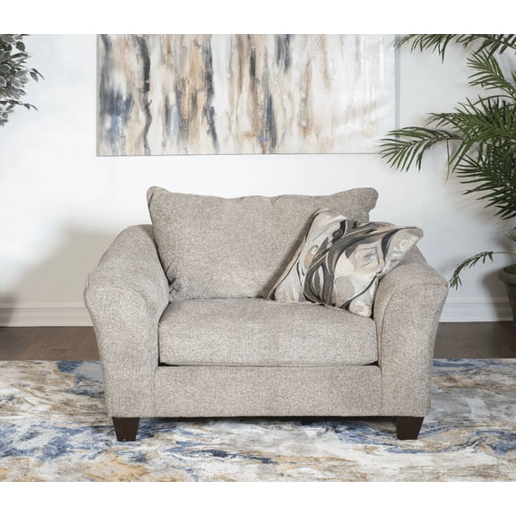 Grey Camero Fabric Armchair - 1-Piece with Backrest and Non-Slip Pads