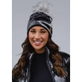 thumbnail image 1 of Grey Camo Pom Hat, Pom Pom Camo Beanie Cap Hat for Women, 1 of 1