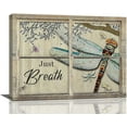 thumbnail image 1 of Grey Canis Just Breathe Dragonfly 16"x12" Framed Canvas Art Prints, 1 of 6