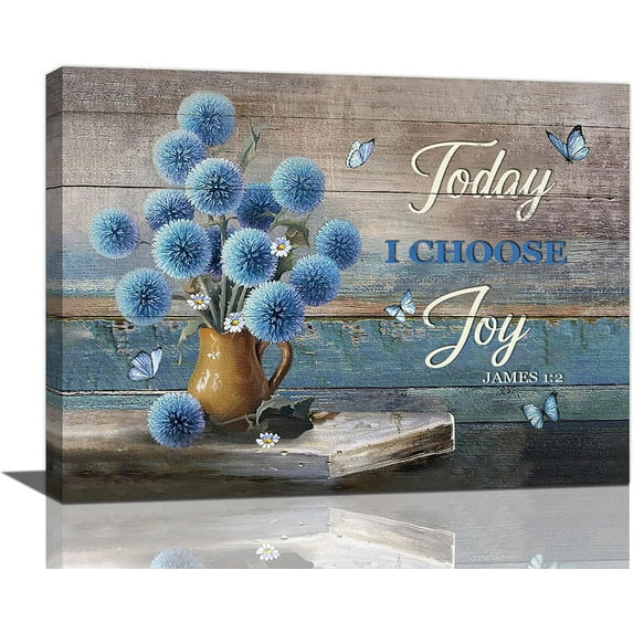 Grey Canis Today I Choose Joy 12" x 16" Framed Canvas Art Prints
