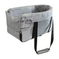 thumbnail image 1 of Grey Car Pet Bag Dog Cat Carrier Car Console Bed Seat Pad Removable Cushion Handbag Backpack Design Grey, 1 of 7