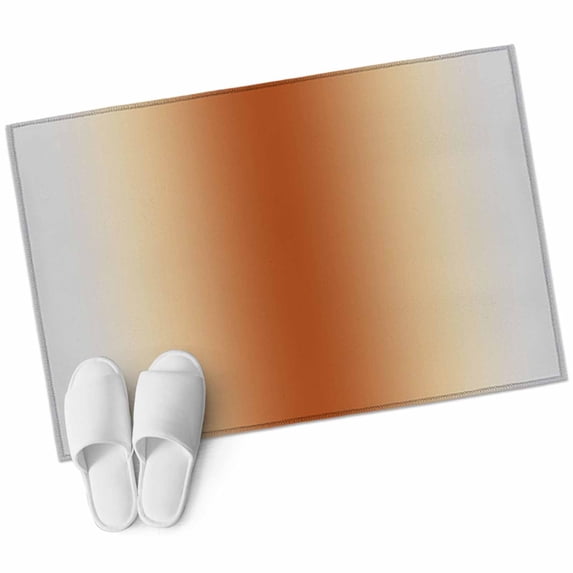 Grey Caramel Orange Gradient Washable Area Rug 2 x 3 ft Minimalist Ombre Modern Art, Soft Non Slip Rugs Stain Repellent Indoor Felt Carpet for Living Dining Room Bedroom Home Office