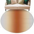 thumbnail image 1 of Grey Caramel Orange Gradient Washable Round Area Rug 6 ft, Minimalist Ombre Modern Art, Soft Non Slip Rugs Stain Repellent Indoor Felt Carpet for Living Dining Room Bedroom Home Office, 1 of 9