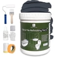 thumbnail image 1 of Grey Ceramic Tub and Tile Paint Refinishing Kit Bathtub Bathroom Wall Paint, Sink Paint Resurfacing Sink Tub Wate、Rproof Kitchen Countertop, 1 of 7