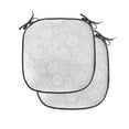 thumbnail image 1 of Grey Chair Seating Cushion Set of 4, Different Sized Circles and Rounds Simple Geometric Style Graphic Print Shabby Home, Seat Pads for Office with Anti-slip Backing, 16"x16", Grey White, by Ambesonne, 1 of 7