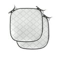 thumbnail image 1 of Grey Chair Seating Cushion Set of 4, Simple Monochrome Patterns Geometric Linked Forms on Plain Background Modern, Seat Pads for Office with Anti-slip Backing, 16"x16", White Grey, by Ambesonne, 1 of 7