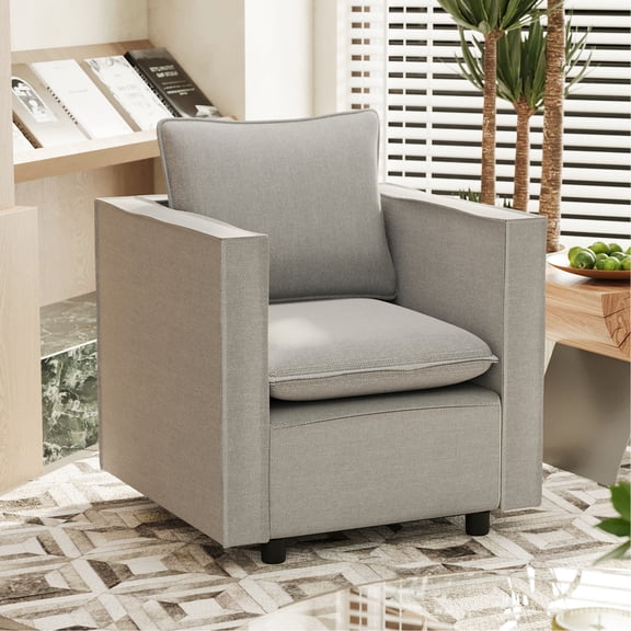 Grey Chair With Adjustable Armrest For Customized Comfort In Bedroom/corner/reading Room Versatile Single Personalized Bedroom/reading Room/corner
