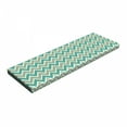 thumbnail image 1 of Grey Chevron Bench Pad, Retro Abstract Fashion Zigzags Geometrical Herringbone, HR Foam Cushion with Decorative Fabric Cover, 45" x 15" x 2", Teal Pale Sage Green, by Ambesonne, 1 of 3