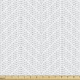 thumbnail image 1 of Ambesonne Grey Chevron Fabric by the Yard Upholstery, Soft Dotted Zigzags, 10 Yards, White Pale Grey, 1 of 4