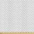 thumbnail image 1 of Ambesonne Grey Chevron Fabric by the Yard Upholstery, Grunge Zig Zag Urban, 3 Yards, White Pale Grey, 1 of 4