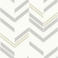 thumbnail image 1 of Grey Chevron Stripe Peel & Stick Wallpaper, 1 of 1