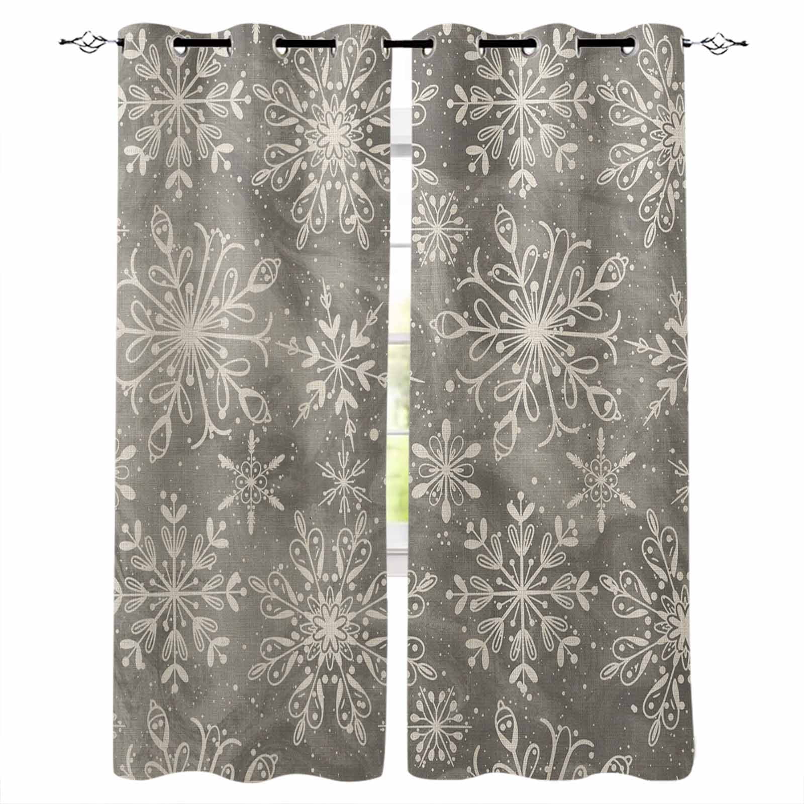 Curated visual reference: Grey Christmas Blackout Curtains 63 Inches Long For Bedroom Vintage Photo Inspiration