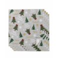 thumbnail image 1 of Grey Christmas Cloth Napkins Set of 4 Reusable Dinner Napkins, Winter Green Pine Tree Gold Snowflake Cocktail Napkin Washable Table Napkins for Wedding/Holiday Party/Baby Shower 20"x20", 1 of 7