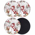 thumbnail image 1 of Grey Christmas Coasters Set of 4, Absorbent Coasters for Drinks, Red Snowman Xmas Tree Snowflake Winter Coaster for Desk Coffee Table Protection, Home Decor House Warming Gifts 4", 1 of 8