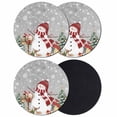 thumbnail image 1 of Grey Christmas Coasters Set of 4, Absorbent Coasters for Drinks, Snowman Gifts Xmas Tree Snowflake Winter Coaster for Desk Coffee Table Protection, Home Decor House Warming Gifts 4", 1 of 8