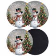 thumbnail image 1 of Grey Christmas Coasters Set of 4, Absorbent Coasters for Drinks, Snowman Xmas Tree Snowflake Gifts Elk Coaster for Desk Coffee Table Protection, Home Decor House Warming Gifts 4", 1 of 8