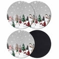 thumbnail image 1 of Grey Christmas Coasters Set of 4, Absorbent Coasters for Drinks, Snowman Xmas Tree Winter Snowflake Coaster for Desk Coffee Table Protection, Home Decor House Warming Gifts 4", 1 of 8