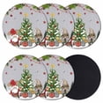 thumbnail image 1 of Grey Christmas Coasters Set of 6, Absorbent Coasters for Drinks, Gnomes Xmas Tree Snowflake Winter Gifts Coaster for Desk Coffee Table Protection, Home Decor House Warming Gifts 4", 1 of 8
