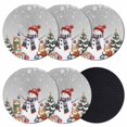 thumbnail image 1 of Grey Christmas Coasters Set of 6, Absorbent Coasters for Drinks, Snowman Squirrel Cat Xmas Tree Snowflake Coaster for Desk Coffee Table Protection, Home Decor House Warming Gifts 4", 1 of 8