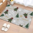 thumbnail image 1 of Grey Christmas Entryway Rug 2'x3'&nbsp; Non Slip Front Door Mats, Winter Green Pine Tree Gold Snowflake Entrance Rugs Indoor Outdoor Carpet, Washable Floor Mats Small Area Rug for Bedroom Kitchen, 1 of 8