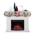 thumbnail image 1 of Grey Christmas Gnomes Fireplace Mantel Scarf Table Runner, Xmas Tree Cat Snowflake Winter Garland Mantel Top Tablerunners Dresser Scarves Cover Decorations for Windows Party Living Room 70''x17'', 1 of 1