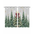 thumbnail image 1 of Grey Christmas Sheer Curtains 39 Inch Length 2 Panels Set for Living Room/Bedroom, Snowflake Xmas Christmas Tree Kitchen Curtains Grommet Semi-Sheer Curtains Drapes Window Treatments 27.5"x39"x2, 1 of 7