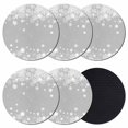 thumbnail image 1 of Grey Christmas Snowflakes Coasters Set of 6, Absorbent Coasters for Drinks, Xmas Winter Textured Coaster for Desk Coffee Table Protection, Home Decor House Warming Gifts 4", 1 of 8