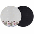 thumbnail image 1 of Grey Christmas Snowman Coasters Set of 2, Absorbent Coasters for Drinks, Winter Xmas Tree Snowflakes Coaster for Desk Coffee Table Protection, Home Decor House Warming Gifts 4", 1 of 8