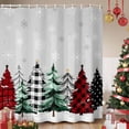 thumbnail image 1 of Grey Christmas Tree Shower Curtain, Xmas Trees Winter Snowflake Gray Waterproof Fabric Shower Curtains with 12 Hooks, Bathroom Curtain Set for Bathroom Accessories Decor, 60 x 72 Inches, 1 of 9