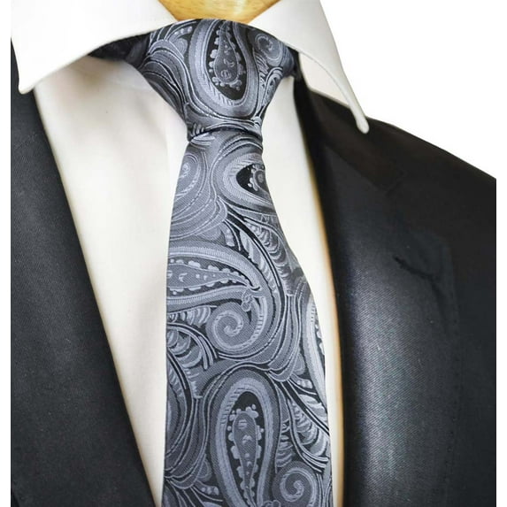 Grey Classic Paisley Men's Ties
