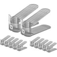 thumbnail image 1 of Grey Clear Shoe Slots Organizer 12 Pack Adjustable Shoe Small Space Shoe Rack Shoe Storage Organizers for Closet, 1 of 6