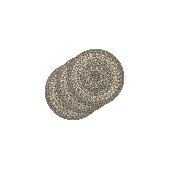 Grey Cloud 8" Round Grey Jute Placemat (Set of 3) Farmhouse Table Decor Trivets for Kitchen and Dining Table Mat