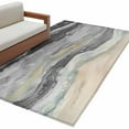 thumbnail image 1 of Grey Coastal Area Rug 3x5 FT, Non Slip Entryway Bedside Carpet, Summer Beach Nautical Abstract Art Washable Soft Floor Carpet Indoor Mat Non-Shedding Throw Rug for Dorm Kitchen Home Office, 1 of 9