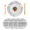 thumbnail image 1 of Grey Coastal Round 15 Inch Placemats Set of 4, Summer Ocean Sea Ombre Starfish Corals HeatResistant Non Slip Place Mats for Dining Table, Wipeable Braided Kitchen Table Mats for Housewarming, 1 of 9
