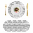 thumbnail image 1 of Grey Coastal Round 15 Inch Placemats Set of 4, Summer Ocean Sea Waves Starfish Corals HeatResistant Non Slip Place Mats for Dining Table, Wipeable Braided Kitchen Table Mats for Housewarming, 1 of 9