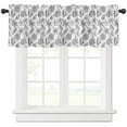 thumbnail image 1 of Grey Coastal Valances for Windows Farmhouse Kitchen Curtains Valances Rod Pocket Valance Curtains for Kitchen Windows Shell Floral Ocean Retro Window Valances for Bathroom Bedroom 54"x18", 1 of 6
