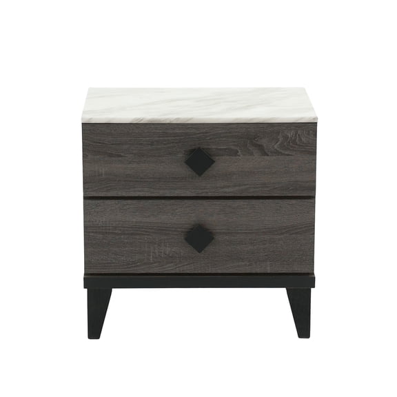 Grey Color Blocking - Hold Table Lamp & Tablet - Bedroom Nightstand - Strong Wood Structure