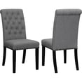 thumbnail image 1 of Grey Color - Button Tufting Detail - Dining Table - Ornate Style, 1 of 6