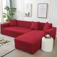 thumbnail image 1 of Grey Color Sofa Cover Stretch Elastic Sofa Covers for Living Room Copridivano Couch Covers Sectional Corner L-shape Sofa Cover, 1 of 7